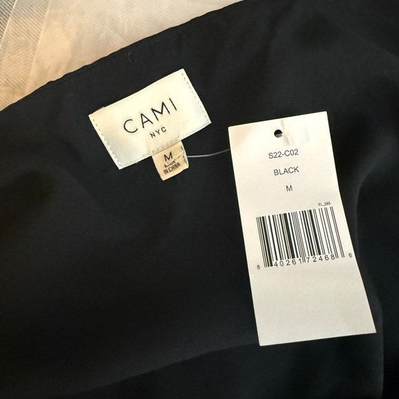 Cami NYC Silk Pearl Strap Halter Top Black Size M New with Tags - Picture 6 of 8